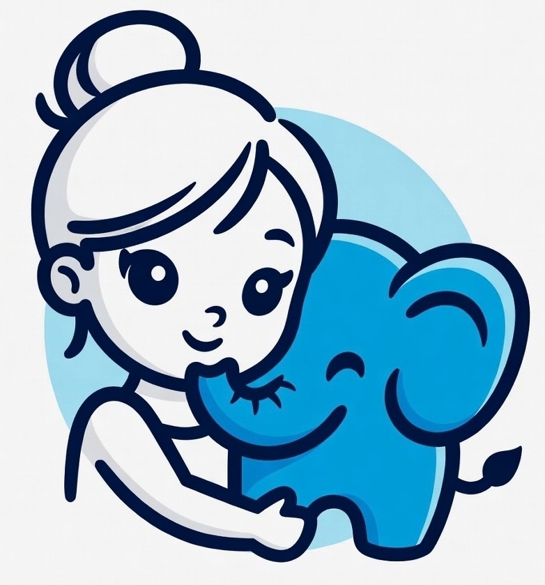 Aaria's Blue Elephant Logo
